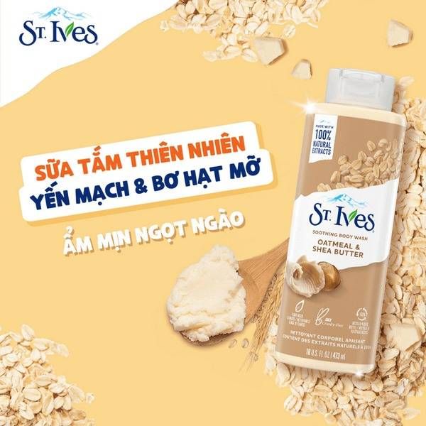 Sữa Tắm St.Ives Soothing Body Wassh Oatmeal & Shea Butter 700ml