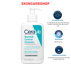 Sữa Rửa Mặt Cerave Cho Da Dầu Mụn Blemish Control Cleanser 236ml