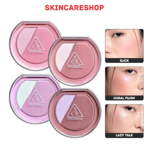 Phấn Má Hồng Và Highlight 3CE Blushlighter 4.3g