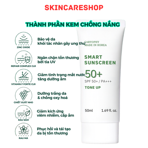 Chống Nắng Caryophy Smart Suncreen 3in1 SPF 50+ PA+++ 50ml