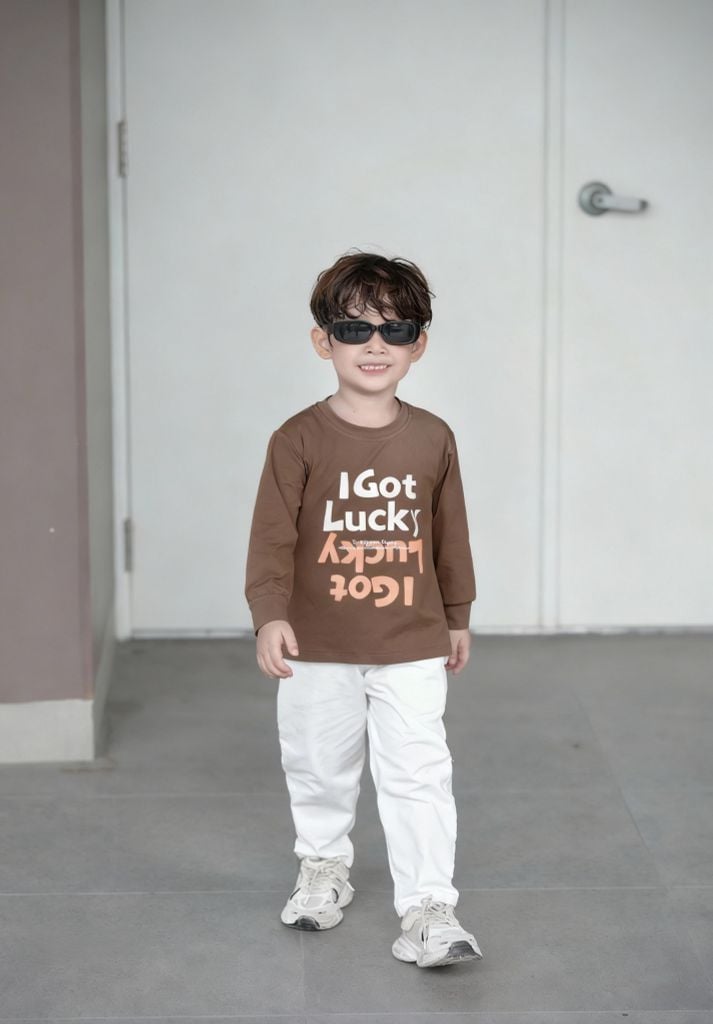 Áo Cotton Dài Tay I Got Lucky