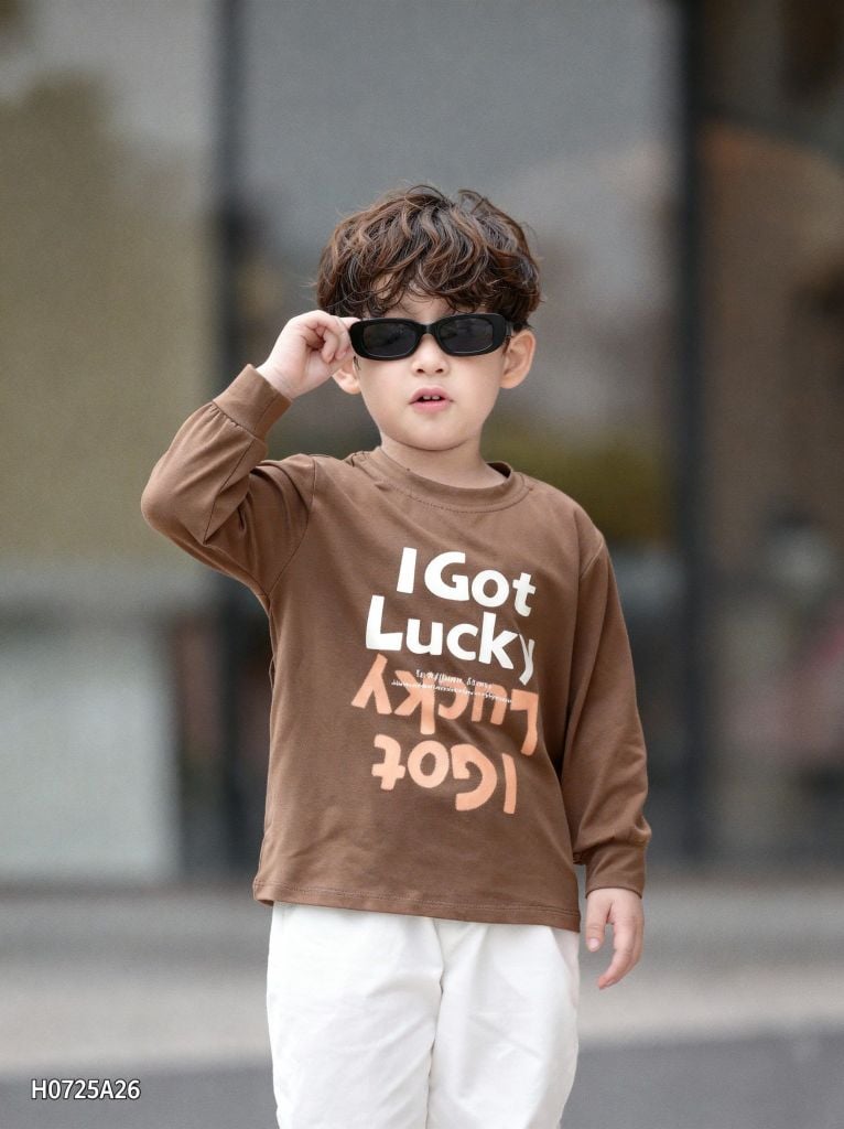 Áo Cotton Dài Tay I Got Lucky