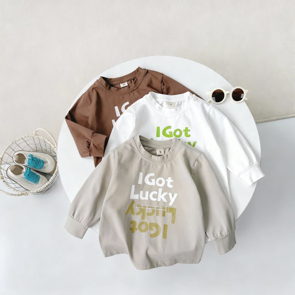 Áo Cotton Dài Tay I Got Lucky