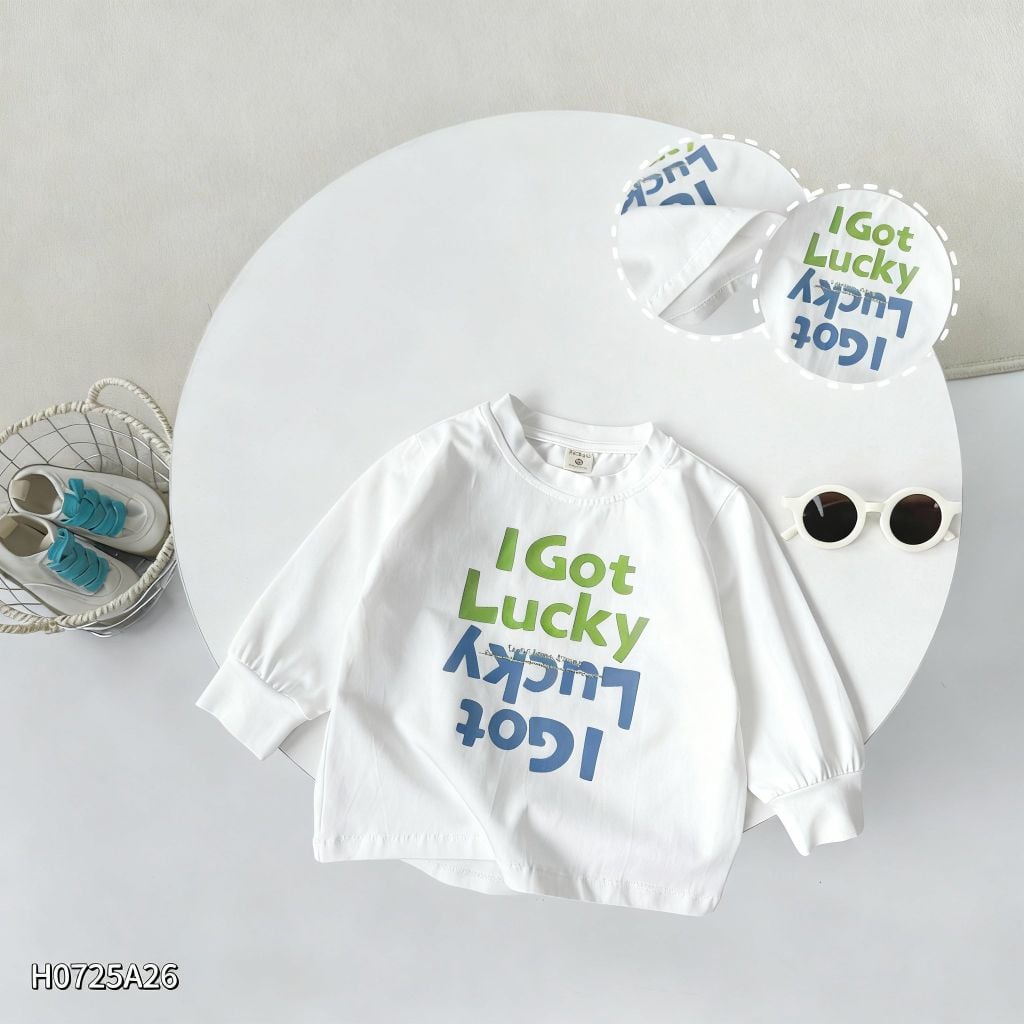 Áo Cotton Dài Tay I Got Lucky