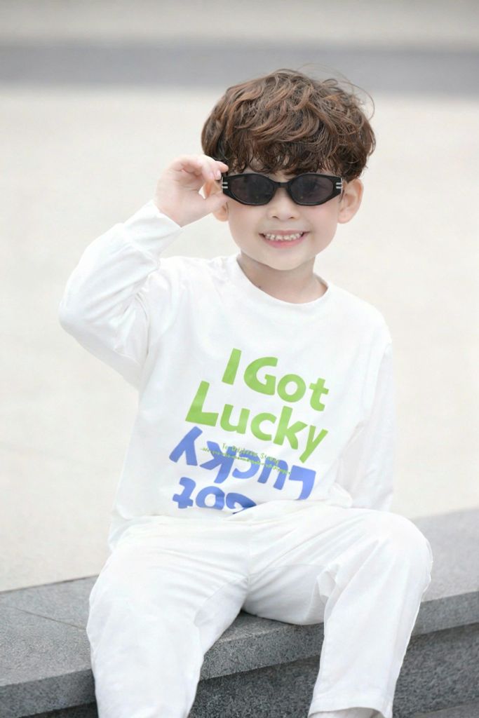 Áo Cotton Dài Tay I Got Lucky