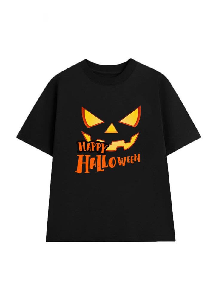 Áo Thun Cotton 4C In Hình Halloween Form Rộng