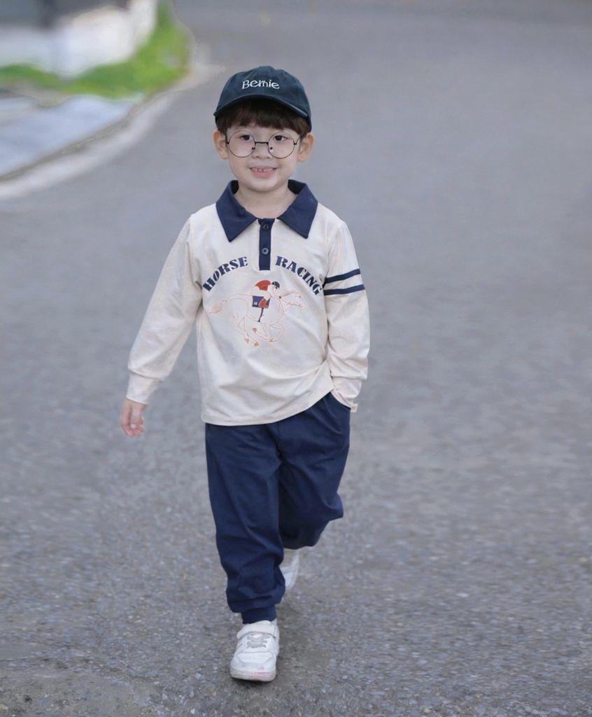 Bộ Dài Tay Polo Horse Racing