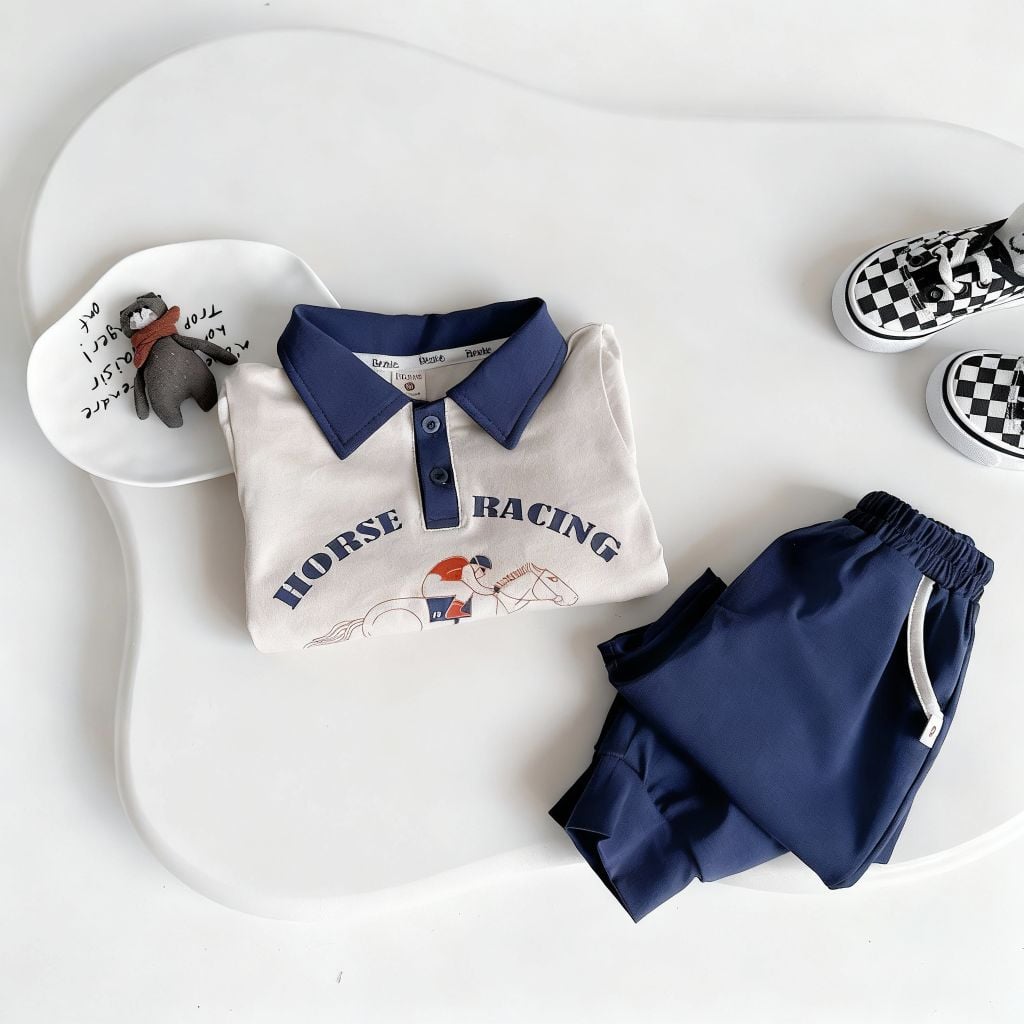 Bộ Dài Tay Polo Horse Racing