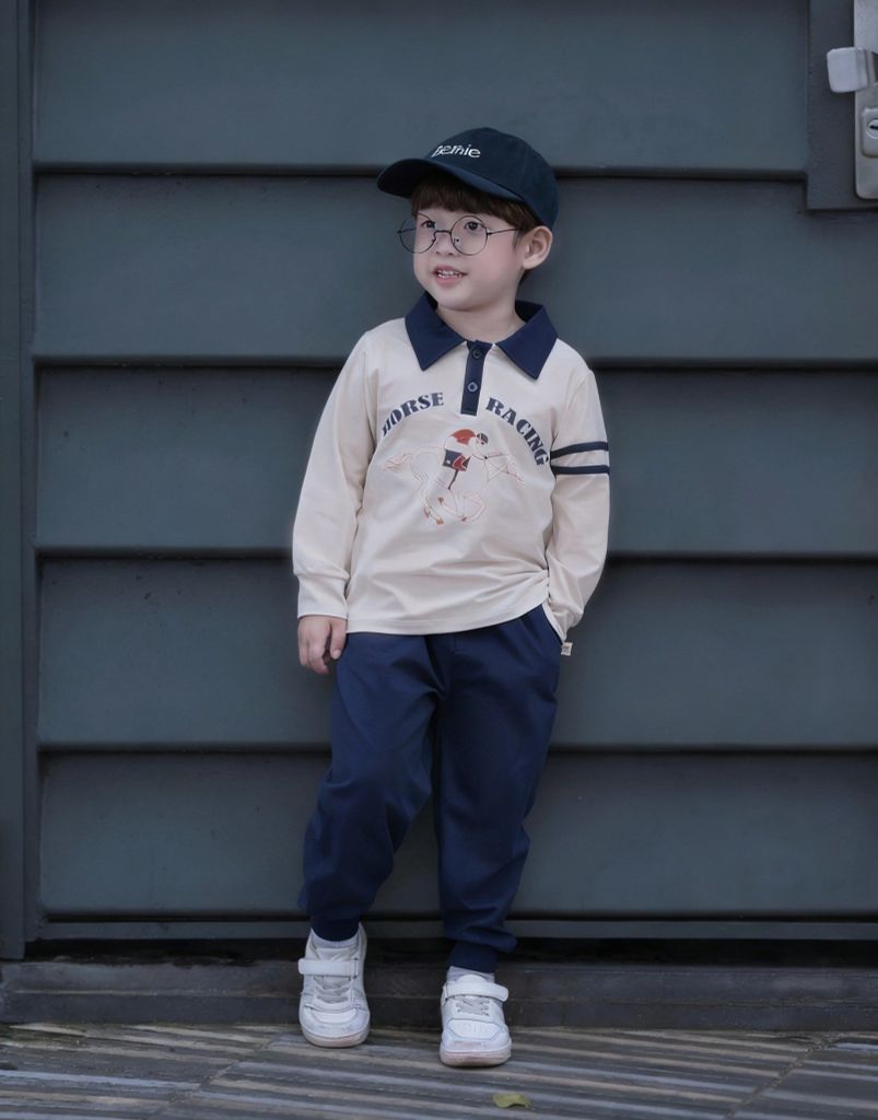 Bộ Dài Tay Polo Horse Racing