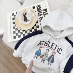 Bộ Nỉ 2 Da Dài Tay Hoodie Athletic