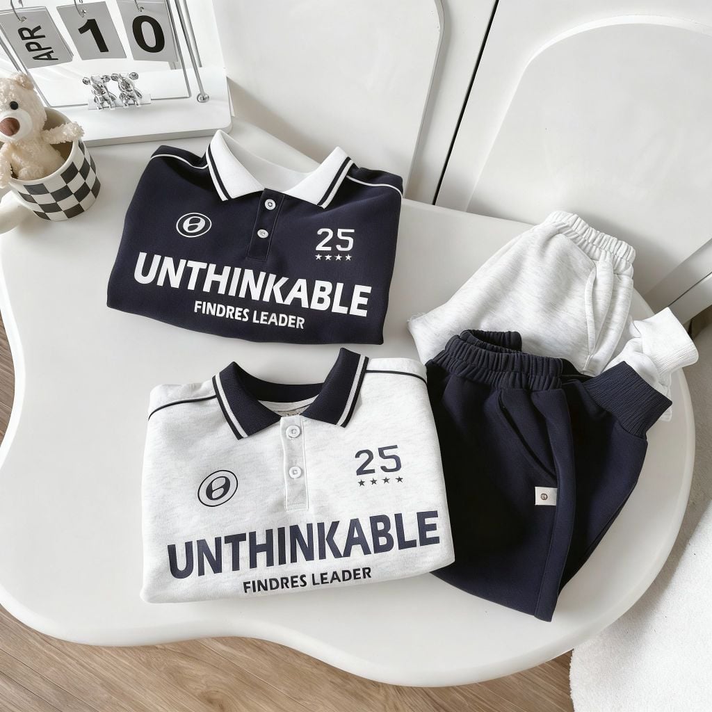 Bộ Nỉ 2 Da Dài Tay Phối Màu Unthinkable