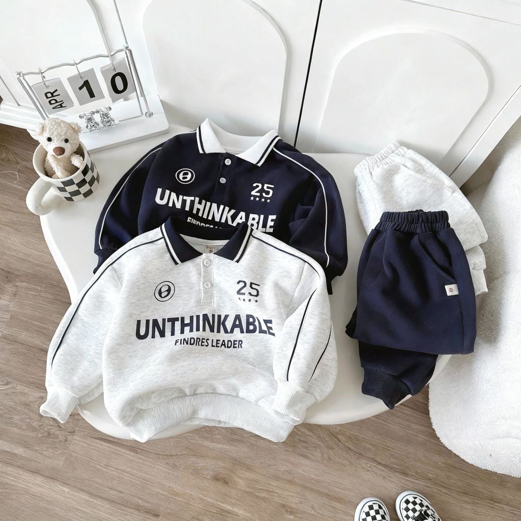 Bộ Nỉ 2 Da Dài Tay Phối Màu Unthinkable