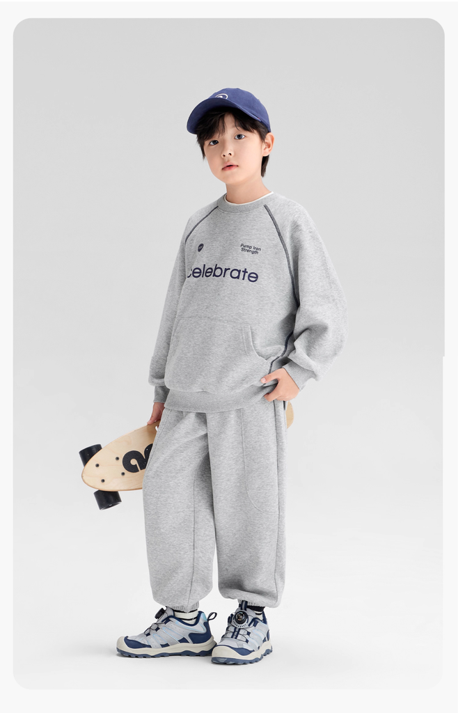 Bộ Nỉ Da Cá Dài Tay Bé Trai Sporty Năng Động