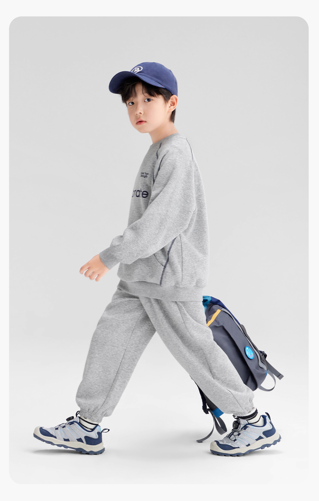 Bộ Nỉ Da Cá Dài Tay Bé Trai Sporty Năng Động