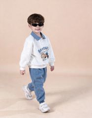 Bộ Nỉ Dài Tay Polo BabyStars