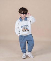 Bộ Nỉ Dài Tay Polo BabyStars