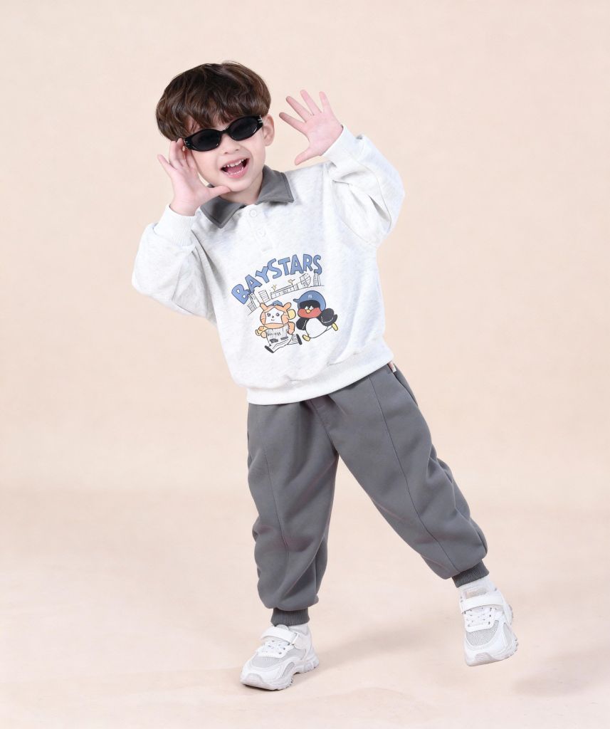 Bộ Nỉ Dài Tay Polo BabyStars