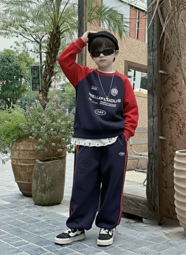 Bộ Nỉ Dài Tay Thể Thao Sporty Năng Động