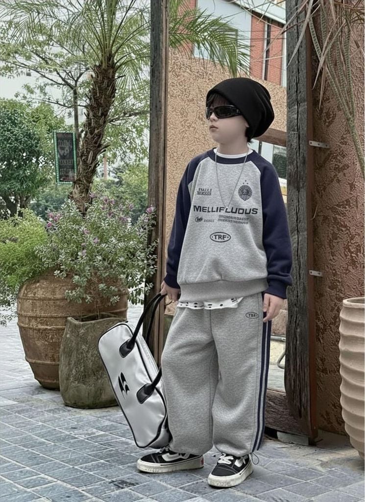 Bộ Nỉ Dài Tay Thể Thao Sporty Năng Động