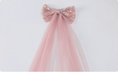 Đầm Váy Công Chúa Kim Sa Hồng Tặng Nơ Cài