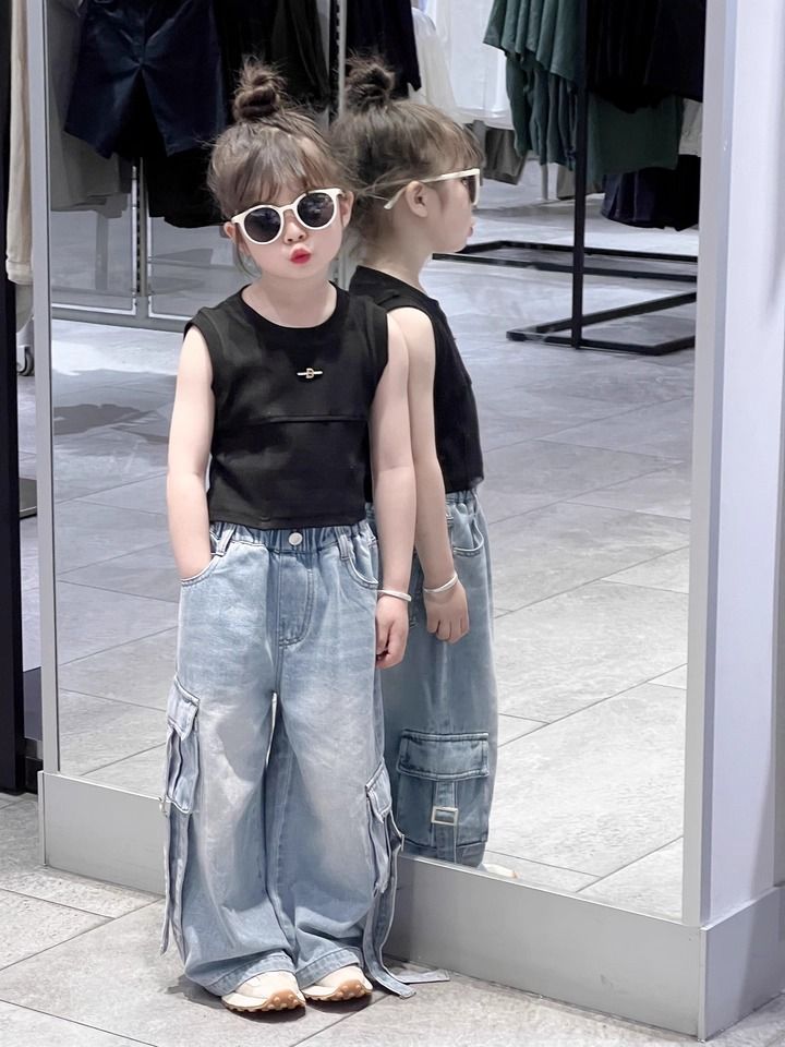 Quần Jean Ống Suông Túi Hộp Wash Màu Hottrend