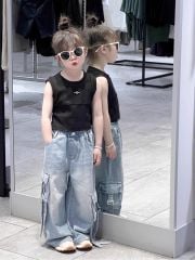 Quần Jean Ống Suông Túi Hộp Wash Màu Hottrend