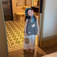 Set Áo Kẻ Caro Mix Quần Kaki Phối Bèo