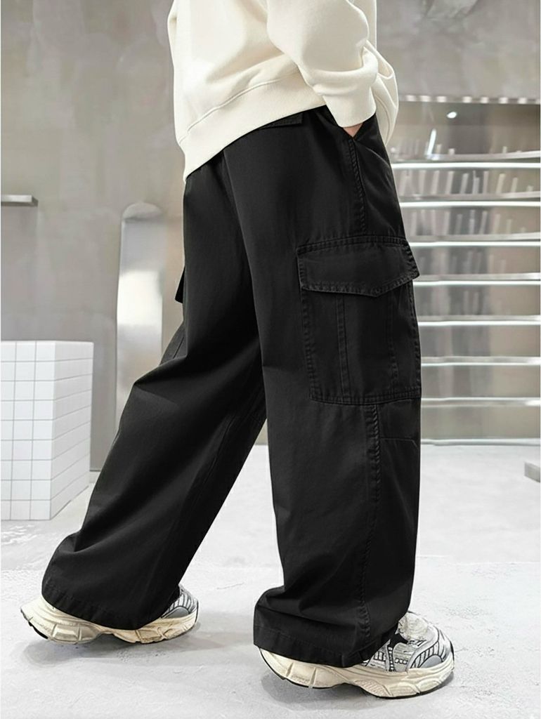 Quần Dài Kaki Túi Hộp From Suông Cool Ngầu