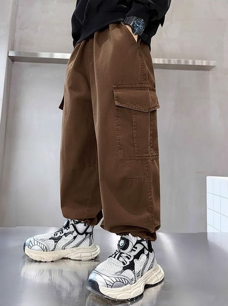 Quần Dài Kaki Túi Hộp From Suông Cool Ngầu