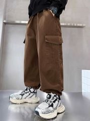 Quần Dài Kaki Túi Hộp From Suông Cool Ngầu