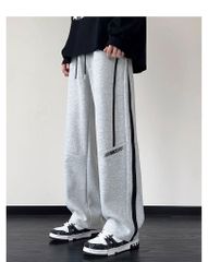 Quần Dài Nỉ Da Cá Size Đại From Rộng Suông Viền Sọc Cá Tính