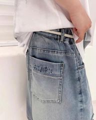 Quần Jean Lửng Bé Trai Wash Mềm Lưng Thun Phối Dây Rút Thời Thượng