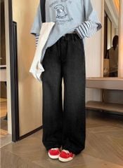 Quần Jean Dài Ống Suông Wash Màu Siêu Mềm