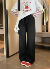 Quần Jean Dài Ống Suông Wash Màu Siêu Mềm