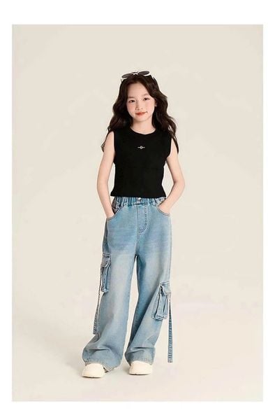 Quần Jean Ống Suông Túi Hộp Wash Màu Hottrend