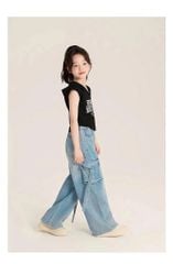 Quần Jean Ống Suông Túi Hộp Wash Màu Hottrend