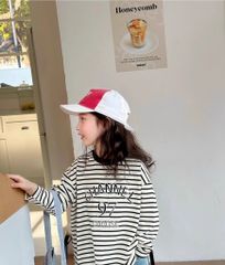 Set Áo Cotton Kẻ Channel Phối Quần Jean Giặt Mài Cao Cấp