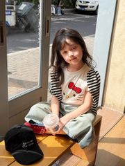 Set Áo Cotton Mèo Đáng Yêu Phối Quần Jean Dài Form Suông