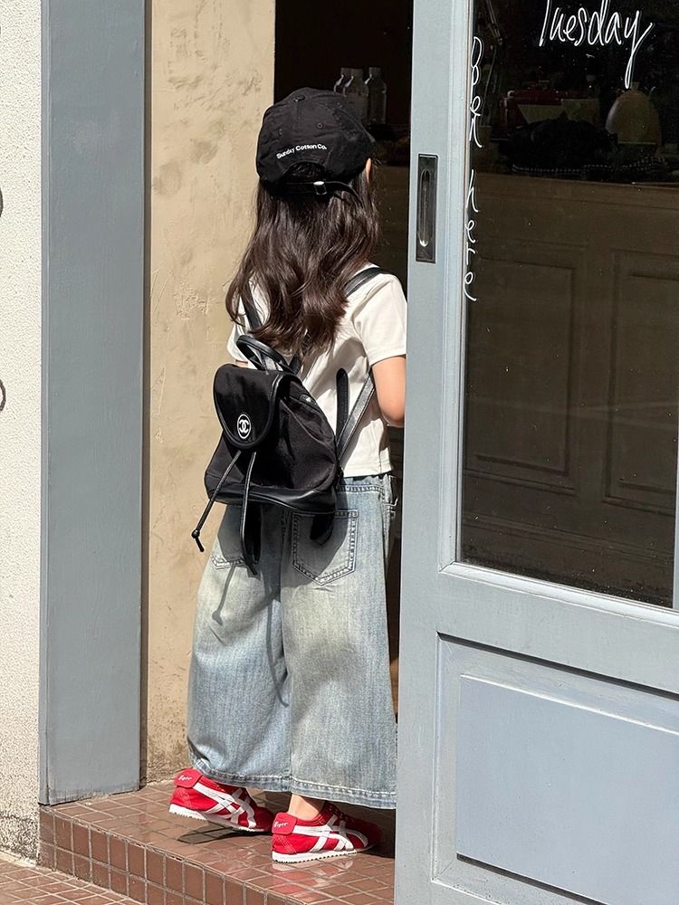 Set Áo Cotton Mèo Đáng Yêu Phối Quần Jean Dài Form Suông