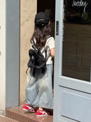 Set Áo Cotton Mèo Đáng Yêu Phối Quần Jean Dài Form Suông