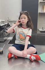 Set Áo Thun Capybara Mix Quần Short Jean