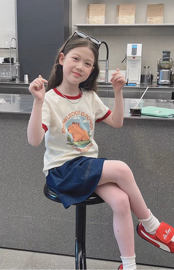 Set Áo Thun Capybara Mix Quần Short Jean