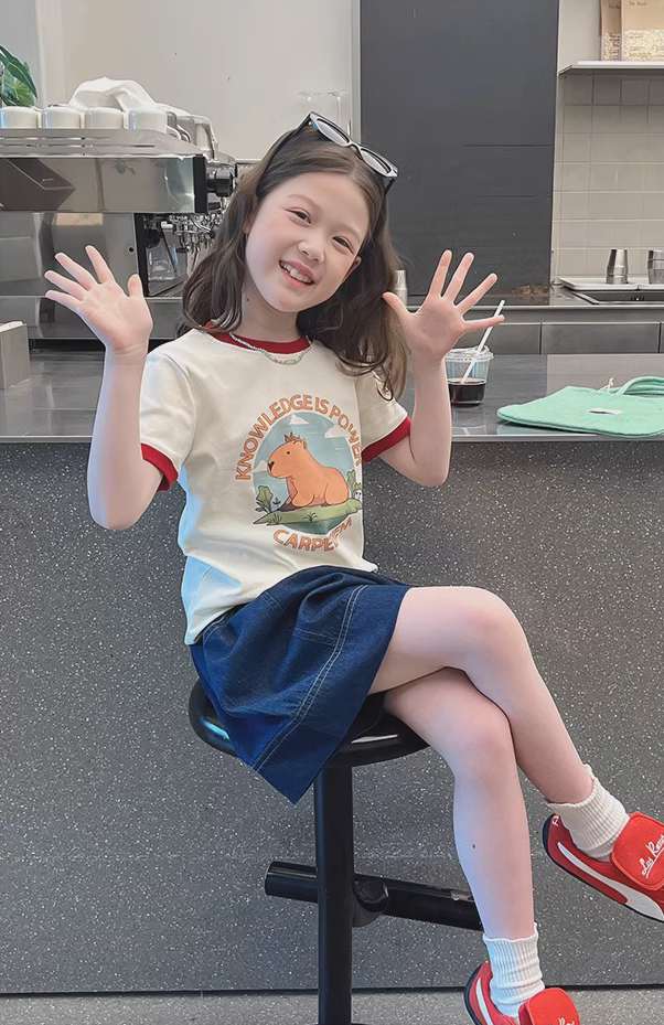 Set Áo Thun Capybara Mix Quần Short Jean