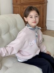 Set Nỉ Áo Hồng Pastel Phối Quần Nỉ Đen Sành Điệu