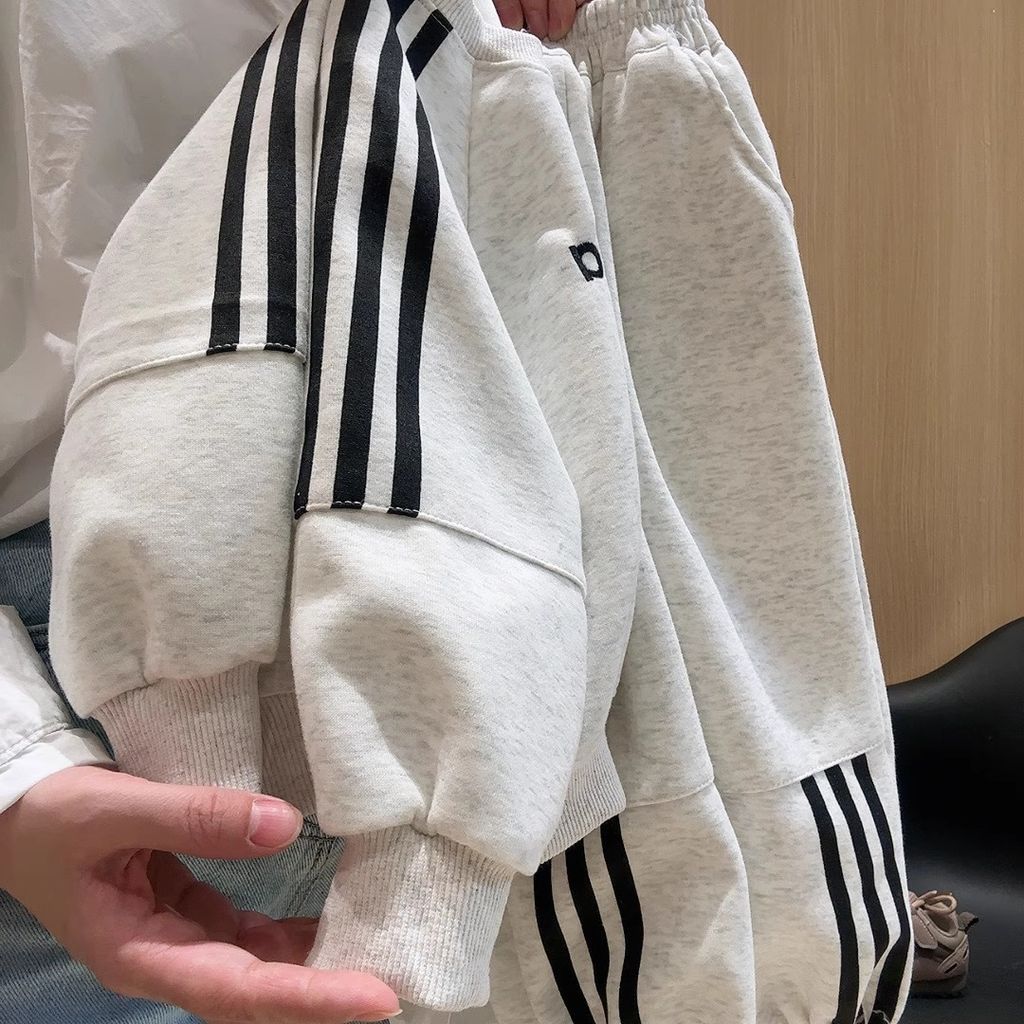 Set Nỉ Da Cá Thể Thao Form Rộng Quần Bo Gấu