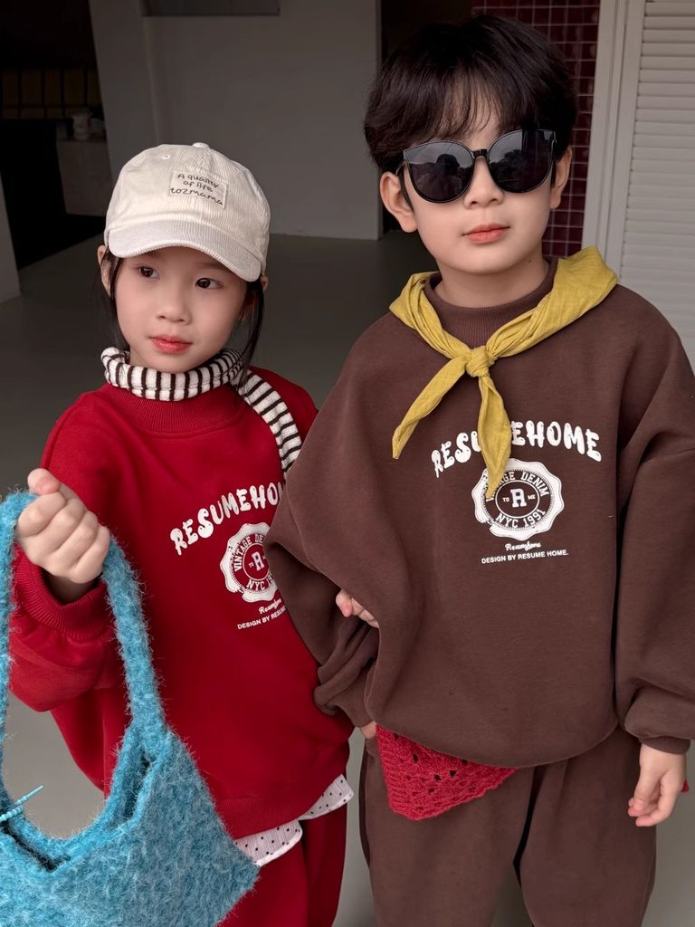 Set Nỉ Phong Cách Hàn Quốc Thu Đông Sang Xịn