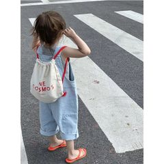 Set Yếm Jean Giặt Mài Phối Áo Cotton