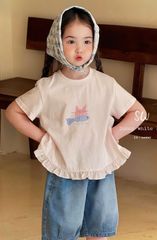 Set Áo Thun Phối Bèo Mix Quần Jean Lửng