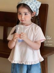 Set Áo Thun Phối Bèo Mix Quần Jean Lửng