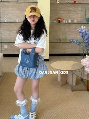 Set Áo Cotton Đính Nơ In Hình Cún Mix Quần Bí Xinh Xắn